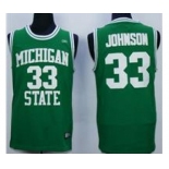 Michigan State Spartans #33 Magic Johnson Green Stitched Hardwood Legends Basketball NCAA