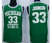 Michigan State Spartans #33 Magic Johnson Green Stitched Hardwood Legends Basketball NCAA