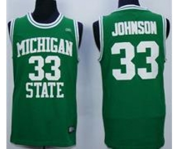 Michigan State Spartans #33 Magic Johnson Green Stitched Hardwood Legends Basketball NCAA