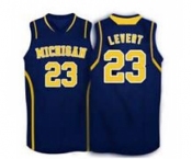 Michigan Wolverines #23 Caris Levert Basketball blue Jersey