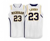 Michigan Wolverines #23 Caris Levert Basketball white Jersey