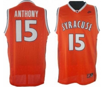 NCAA Syracuse #15 Carmelo Anthony Stitched Orange Jersey