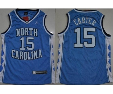 North Carolina #15 Vince Carter Blue College Basketball Jersey