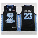 North Carolina #23 Michael Jordan Black Basketball Stitched NCAA Jersey