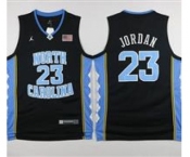 North Carolina #23 Michael Jordan Black Basketball Stitched NCAA Jersey