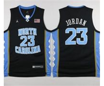 North Carolina #23 Michael Jordan Black Basketball Stitched NCAA Jersey