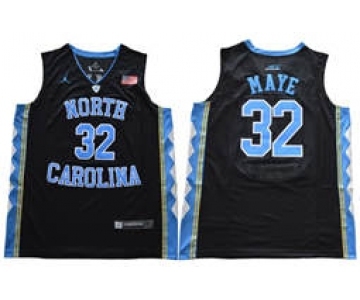 North Carolina #32 Luke Maye Black Basketball Stitched NCAA Jersey