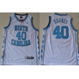 North Carolina #40 Tar Heels Harrison Barnes White College Basketball Jersey