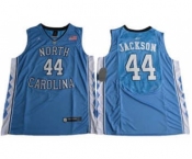 North Carolina #44 Justin Jackson Blue Basketball Stitched NCAA Jersey