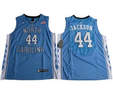 North Carolina #44 Justin Jackson Blue Basketball Stitched NCAA Jersey