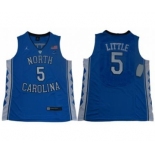 North Carolina #5 Nassir Little Blue Basketball Stitched NCAA Jersey