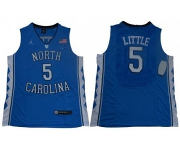 North Carolina #5 Nassir Little Blue Basketball Stitched NCAA Jersey