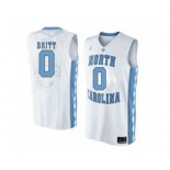 North Carolina Tar Heels #0 Nate Britt White College Basketball Jersey