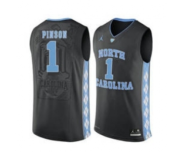 North Carolina Tar Heels #1 Theo Pinson Black College Basketball Jersey