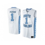 North Carolina Tar Heels #1 Theo Pinson White College Basketball Jersey