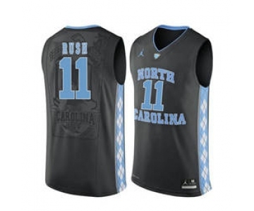 North Carolina Tar Heels #11 Shea Rush Black College Basketball Jersey