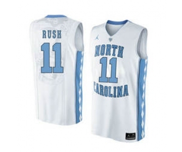 North Carolina Tar Heels #11 Shea Rush White College Basketball Jersey