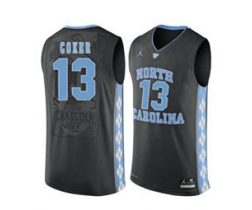 North Carolina Tar Heels #13 Kanler Coker Black College Basketball Jersey