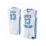 North Carolina Tar Heels #13 Kanler Coker White College Basketball Jersey