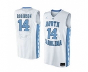 North Carolina Tar Heels #14 Brandon Robinson White College Basketball Jersey