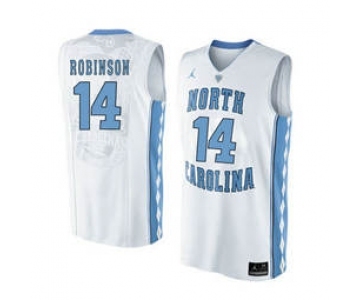 North Carolina Tar Heels #14 Brandon Robinson White College Basketball Jersey