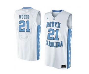 North Carolina Tar Heels #21 Seventh Woods White College Basketball Jersey