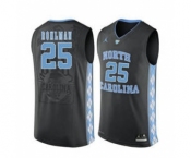 North Carolina Tar Heels #25 Aaron Rohlman Black College Basketball Jersey