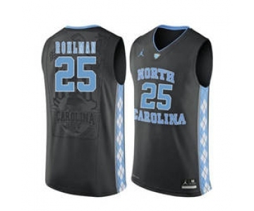 North Carolina Tar Heels #25 Aaron Rohlman Black College Basketball Jersey