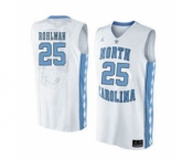 North Carolina Tar Heels #25 Aaron Rohlman White College Basketball Jersey