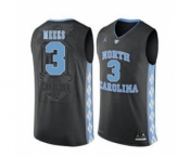 North Carolina Tar Heels #3 Kennedy Meeks Black College Basketball Jersey