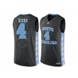 North Carolina Tar Heels #4 Isaiah Hicks Black College Basketball Jersey