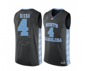 North Carolina Tar Heels #4 Isaiah Hicks Black College Basketball Jersey