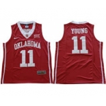 Oklahoma Sooners #11 Trae Young Red Basketball New XII Stitched NCAA Jersey