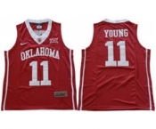 Oklahoma Sooners #11 Trae Young Red Basketball New XII Stitched NCAA Jersey