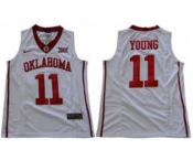 Oklahoma Sooners #11 Trae Young White Basketball New XII Stitched NCAA Jersey