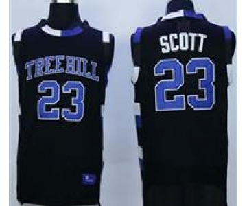 One Tree Hill Ravens #23 Nathan Scott Black Stitched Basketball Jersey