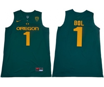 Oregon Ducks #1 Bol Bol Dark Green Limited Stitched College Basketball Jersey