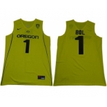 Oregon Ducks #1 Bol Bol Yellow Limited Stitched College Basketball Jersey