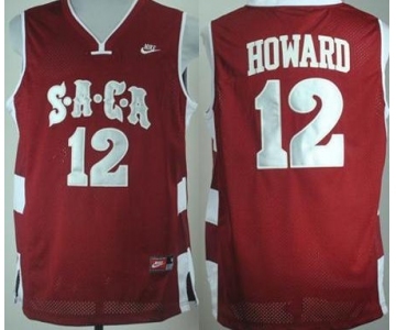 SACA High School Dwight Howard #12 Red Basketball Jersey