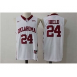 Sooners #24 Buddy Hield White Basketball New XII Stitched NCAA Jersey