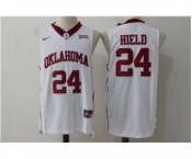 Sooners #24 Buddy Hield White Basketball New XII Stitched NCAA Jersey