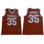 Texas Longhorns #35 Kevin Durant Orange Stitched College Basketball Jersey