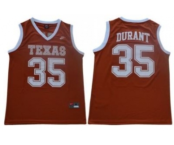 Texas Longhorns #35 Kevin Durant Orange Stitched College Basketball Jersey