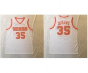 Texas Longhorns #35 Kevin Durant White Stitched College Basketball Jersey