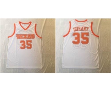 Texas Longhorns #35 Kevin Durant White Stitched College Basketball Jersey