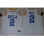 UCLA Bruins #2 Lonzo Ball White Basketball Stitched NCAA Jersey