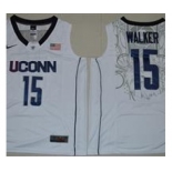 UConn Huskies #15 Kemba Walker White Basketball Stitched NCAA Jersey