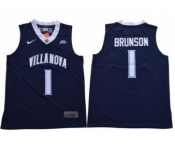 Villanova Wildcats #1 Jalen Brunson Navy Blue V Neck Stitched NCAA Basketball Jersey