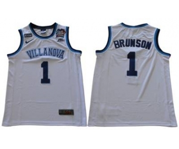 Villanova Wildcats #1 Jalen Brunson White Stitched NCAA Basketball Jersey