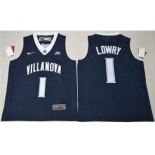 Villanova Wildcats #1 Kyle Lowry Navy Blue Basketball Stitched NCAA Jersey